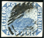Stamp of Australia » Western Australia 1854-57 Swan selection incl. 1d black, very close 