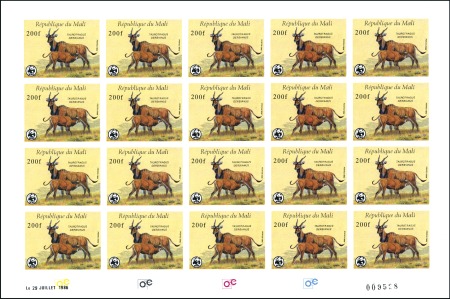 Stamp of Mali 1986 WWF 'Leland de Derby' Série complète de 4 val