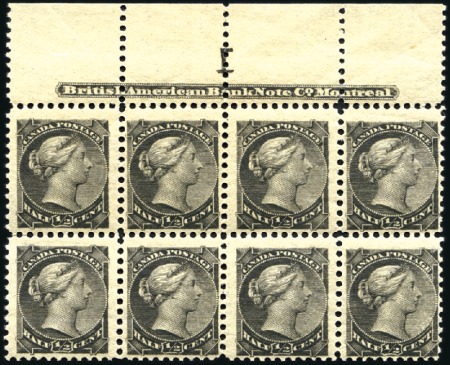 Stamp of Canada 1870-1928, Specialised plate block collection in o