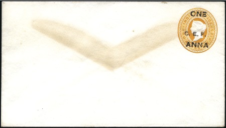Stamp of India » China Expeditionary Force 1900 1a on 2a6p Orange postal stationery envelope