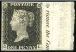 Stamp of Great Britain » 1840 1d Black and 1d Red plates 1a to 11 MINT PENNY BLACK PLATE SELECTION

1840 1d Black 