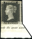 Stamp of Great Britain » 1840 1d Black and 1d Red plates 1a to 11 MINT PENNY BLACK PLATE SELECTION

1840 1d Black 