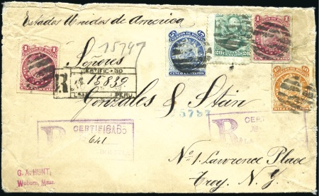 Stamp of Large Lots and Collections 1856-1910, LATIN AMERICA COVER LOT, Attractive lot