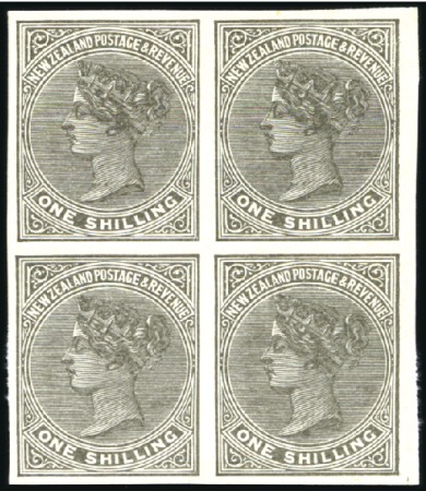 Stamp of New Zealand 1882-1900 Selection of proofs in black on yellowis