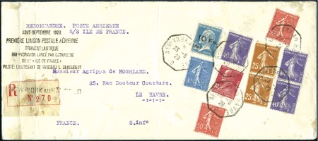 Stamp of France 1928 ILE DE FRANCE : Les deux valeurs sur deux let