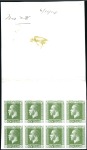 Stamp of New Zealand 1915-33 KGV imperf. proofs, with 1/2d in green in 