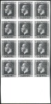 Stamp of New Zealand 1915-33 KGV imperf. proofs, with 1/2d in green in 