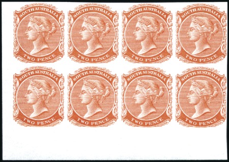 Stamp of Australia » South Australia 1868-76 2d Orange and 2d Vermilion lower left corn