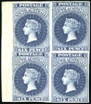 Stamp of Australia » South Australia 1855 Imperf. plate proofs in blocks of four; 2d in