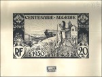 Stamp of Colonies françaises » Algérie 1930 Centenaire de l'Algérie, deux maquette grand 