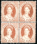 Stamp of Australia » Queensland 1860-61, 1864-65 & 1868-78 1d Chalon mint og block