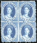 Stamp of Australia » Queensland 1868-74 & 1876-78 2d Chalon mint og blocks of four