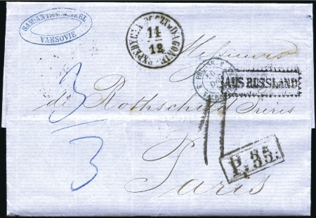 Stamp of Russia » Russia / Soviet Union Collections and Lots 1853-67 RUSSIAN POLAND: 24 covers from POLAND addr