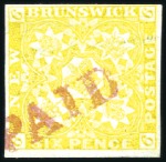 Stamp of Canada 1851-60, Small selection incl. New Brunswick 3d re