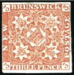 Stamp of Canada 1851-60, Small selection incl. New Brunswick 3d re
