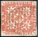 Stamp of Canada 1851-60, Small selection incl. New Brunswick 3d re