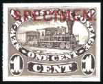 Stamp of Canada » New Brunswick 1860 1c Locomotive selection incl. imperf. proofs 
