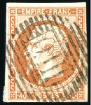 Stamp of Belgium 1853-60 France Empire 20c and 40c with Belgian can