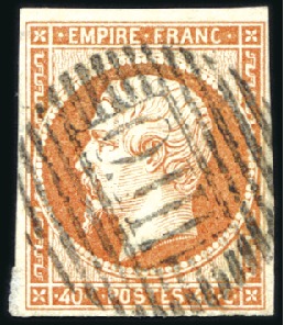 Stamp of Belgium 1853-60 France Empire 20c and 40c with Belgian can