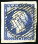 Stamp of Belgium 1853-60 France Empire 20c and 40c with Belgian can