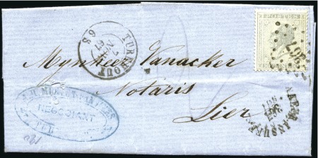 Stamp of Belgium 1867-68, Group of 30 covers : two with 10c and AFF
