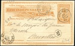 Stamp of Belgian Congo 1902-12, Group of three Postal card to Belgium wit