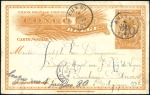 Stamp of Belgian Congo 1902-12, Group of three Postal card to Belgium wit