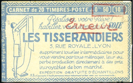 Stamp of Colonies françaises » Algérie 1926 Mosquée 40c, carnet complet de 20 timbres san