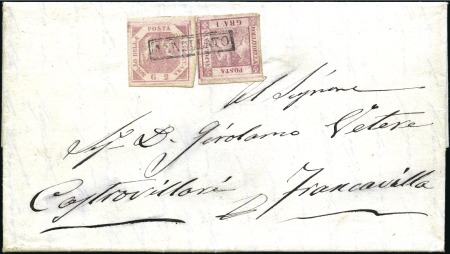 Stamp of Italian States » Naples FIRST DAY USAGE

1858 Folded entire from Naples 