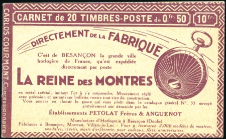 Stamp of Colonies françaises » Algérie 1926 Pêcherie 50c bleu, quatre carnets complets de