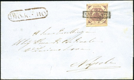 Stamp of Italian States » Naples FIRST DAY USAGE

1858 Folded entire from Rosarno