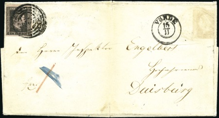 Stamp of German States » Prussia FIRST DAY USAGE

1850 Folded entire from Vörde t