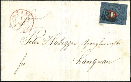 Stamp of Switzerland / Schweiz » Rayonmarken RAYON FIRST DAY USAGE

1850 Folded letter from B