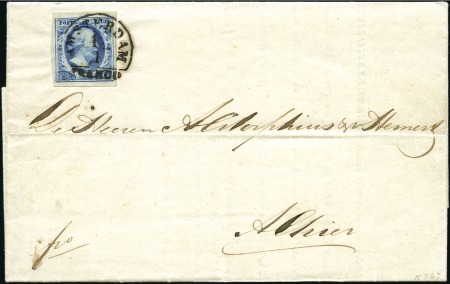 Stamp of Netherlands FIRST DAY USAGE

1852 Folded entire from Amsterd