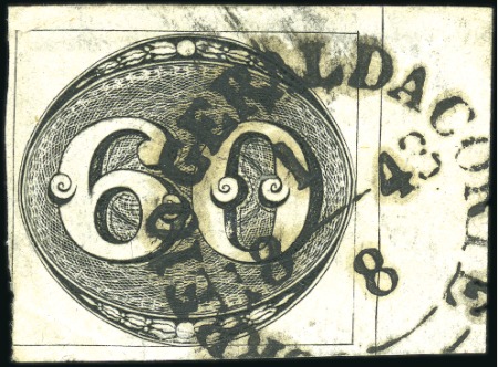 Stamp of Brazil FIRST DAY CANCEL
1843 60r Black with sheet marg
