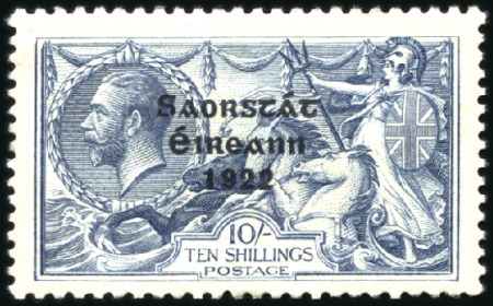 Stamp of Ireland 1922-23, Seahorse mint selection with various over