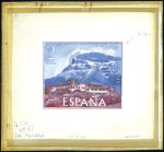 Stamp of Spain 1976 2p Mount Guajara (Teneriffe) essay group incl
