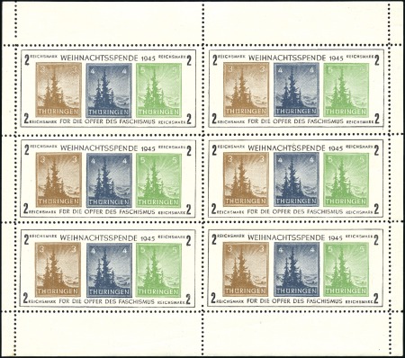 Stamp of Germany » Germany Soviet Zone GERMANY / SOVIET ZONE / THUERINGEN: 1945 Christmas