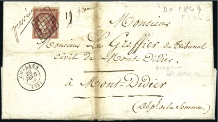 Stamp of France » Collections 1849-67, +80 lettres avec Cérès dont n°5 pour la B