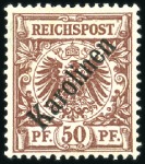Stamp of Germany » German Colonies » Caroline Islands 1899 Karolinen steep overprint complete mint hinge