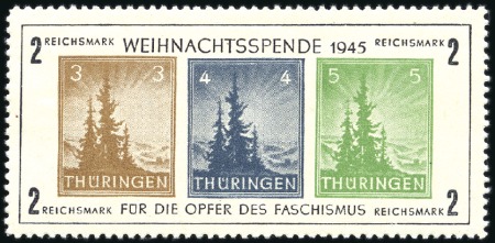 Stamp of Germany » Germany Soviet Zone 1945 Christmas miniature sheet, type IV, mint hing