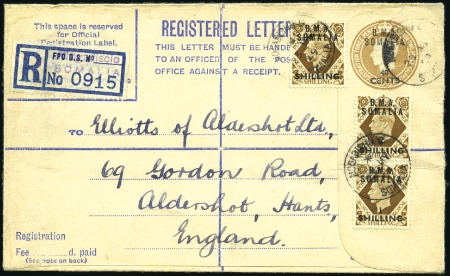 Stamp of British Occupation of Italian Colonies » Somalia 1949 (May 23) B.M.A. / SOMAILIA 40c on 3d register