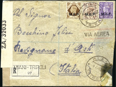 Stamp of British Occupation of Italian Colonies » Tripolitania Collection of 80+ covers/cards written up on album