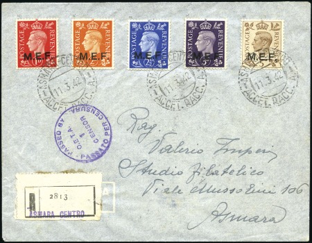 Stamp of British Occupation of Italian Colonies » Eritrea Collection of 120+ covers/cards written up on albu