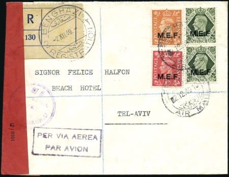 Stamp of British Occupation of Italian Colonies » Cyrenaica Collection of 36 covers/cards written up on album 
