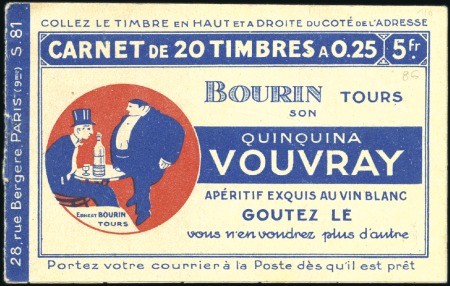 Stamp of Colonies françaises » Algérie 1924 Semeuse 25c surch., deux carnets complets de 