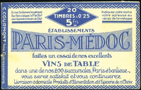 Stamp of Colonies françaises » Algérie 1924 Semeuse 25c surch., carnet complet de 20 timb