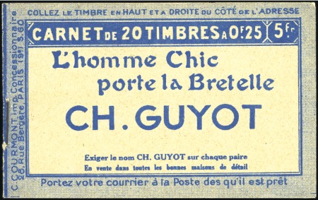 Stamp of Colonies françaises » Algérie 1924 Semeuse 25c surch., carnet complet de 20 timb