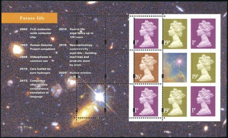Stamp of Great Britain » Queen Elizabeth II 1999 World Changers prestige booklet pane with a s