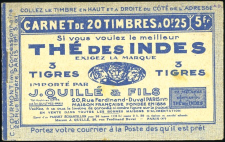 Stamp of Colonies françaises » Algérie 1924 Semeuse 25c surch., carnet complet de 20 timb